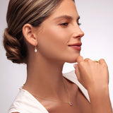 Pearl Oval Shaped Drop Earrings