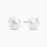 Button Pearl Stud Earrings