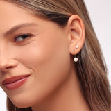 Button Pearl Stud Earrings