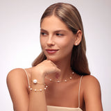 Button Pearl Stud Earrings