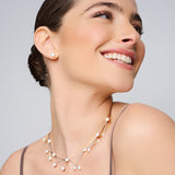 Button Pearl Stud Earrings
