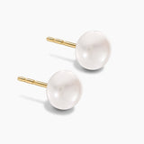 Button Pearl Stud Earrings