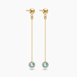 Gemstone & Gold Drop Earrings