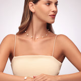 Double Pearl Chain Stud Single Earring