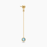 Gemstone & Gold Single Drop Earring