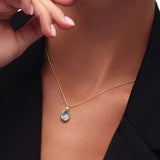 Briolette Cut Gemstone & Diamond Necklace