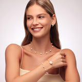 Pearl and Gold Cord Bracelet