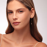 Gemstone & Gold Drop Earrings