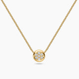 Round 7 Pavé Diamond Pendant Necklace