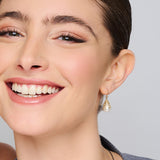 Threaded Gold and Pearl Drop Earrings