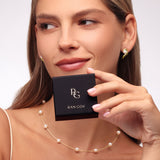 Pearl and 14k Gold Halo Ring