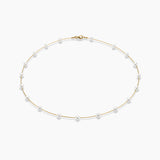 Gold Cord Necklace With 5mm pearls