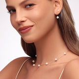Gold Cord Necklace With 6mm pearls