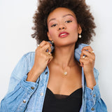 Pearl & Diamond Swirl Drop Earrings