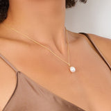 Briolette Pearl and Diamond Pendant Necklace
