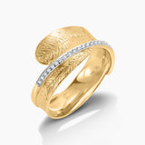 Leaf Channel Settiing Diamond Ring