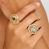 Gemstone Scribble Ring