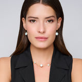 Pearl and Gold Cord Necklace