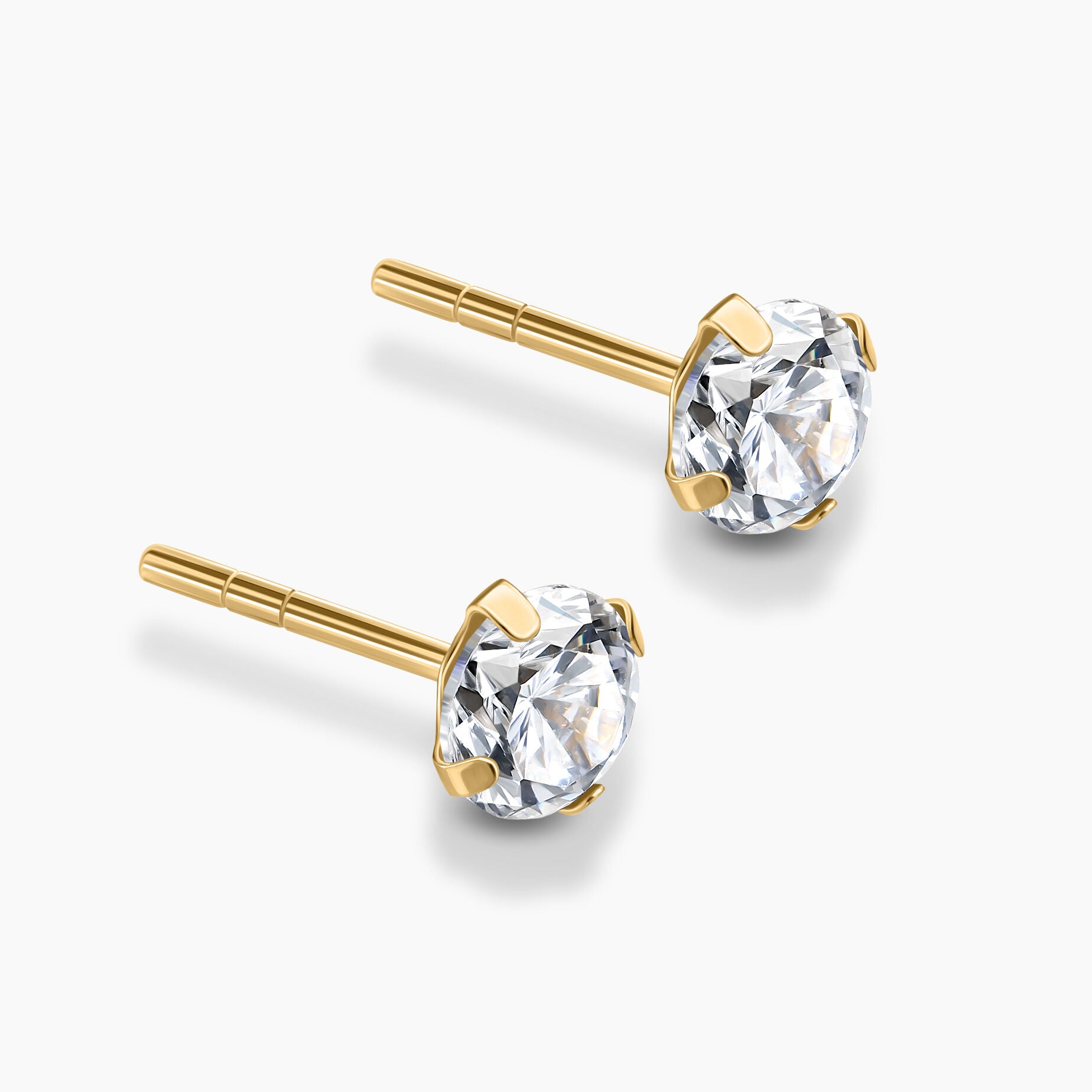 Cubic Zirconia Stud Earrings – Ran Gov - Main Image