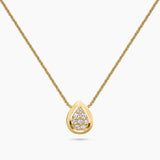 Tear Drop Pavé Diamond Pendant Necklace