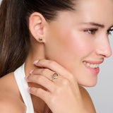 Round Gemstone Earrings