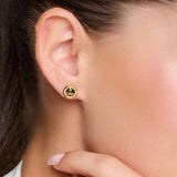 Round Gemstone Earrings