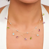 Gemstone and Diamond Celebration Pendant Necklace