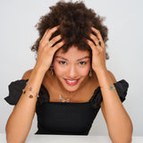 Anamorphic Cut Gemstone Eternal Hoop Bracelet