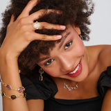 Anamorphic Cut Gemstone Eternal Hoop Bracelet