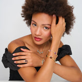 Anamorphic Cut Gemstone Eternal Hoop Bracelet