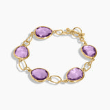 Anamorphic Cut Gemstone Eternal Hoop Bracelet