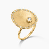 Satin Gold & Diamond Ring