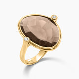 Natural Anamorphic Gemstone & Diamond Ring