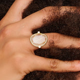 Natural Anamorphic Gemstone & Diamond Ring