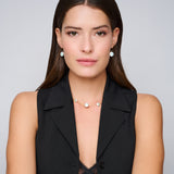 Pearl and Gold Cord Necklace