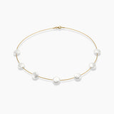 Pearl and Gold Cord Necklace